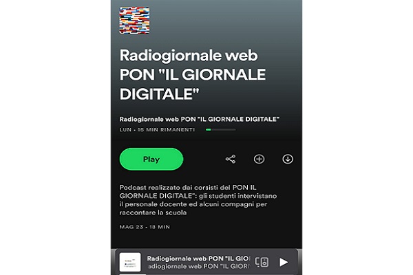 podcast Radiogiornale web PON "IL GIORNALE DIGITALE"